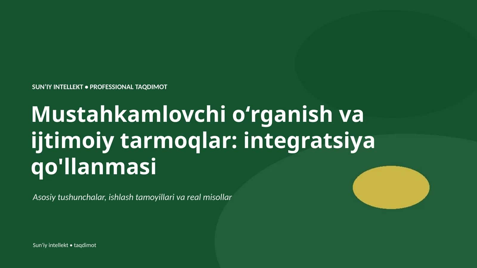 Mustahkamlovchi oʻrganish va ijtimoiy tarmoqlar: integratsiya qo'llanmasi
