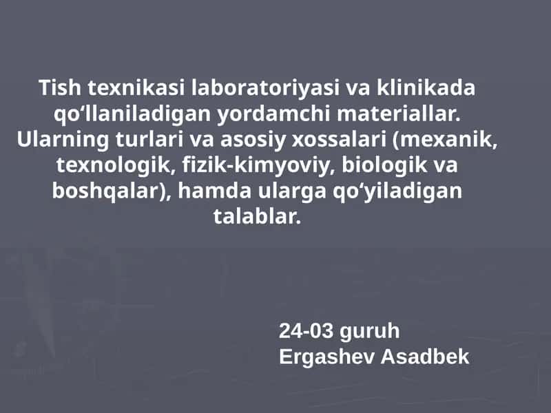 Yordamchi materiallar