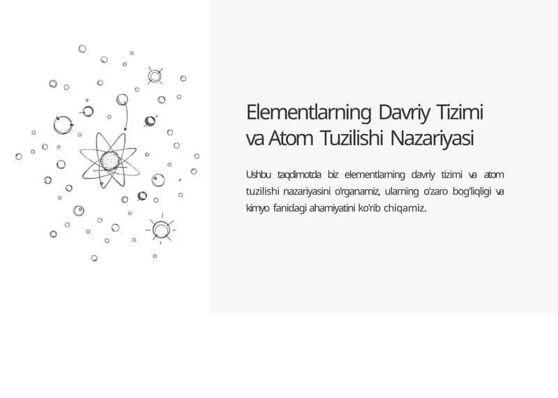 Elementlarning Davriy Tizimi va Atom Tuzilishi Nazariyasi