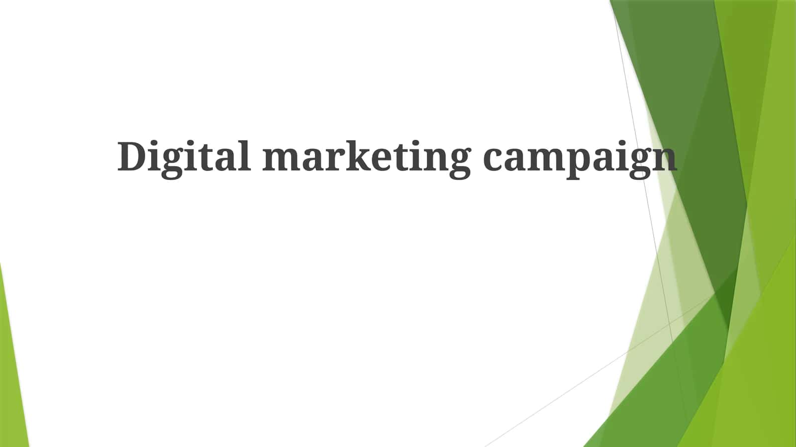 Digital marketing campaign