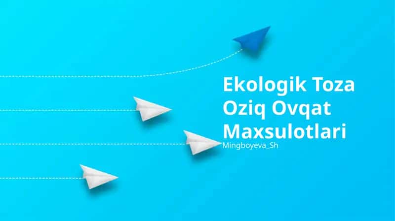 Ekologik Toza Oziq Ovqat Maxsulotlari