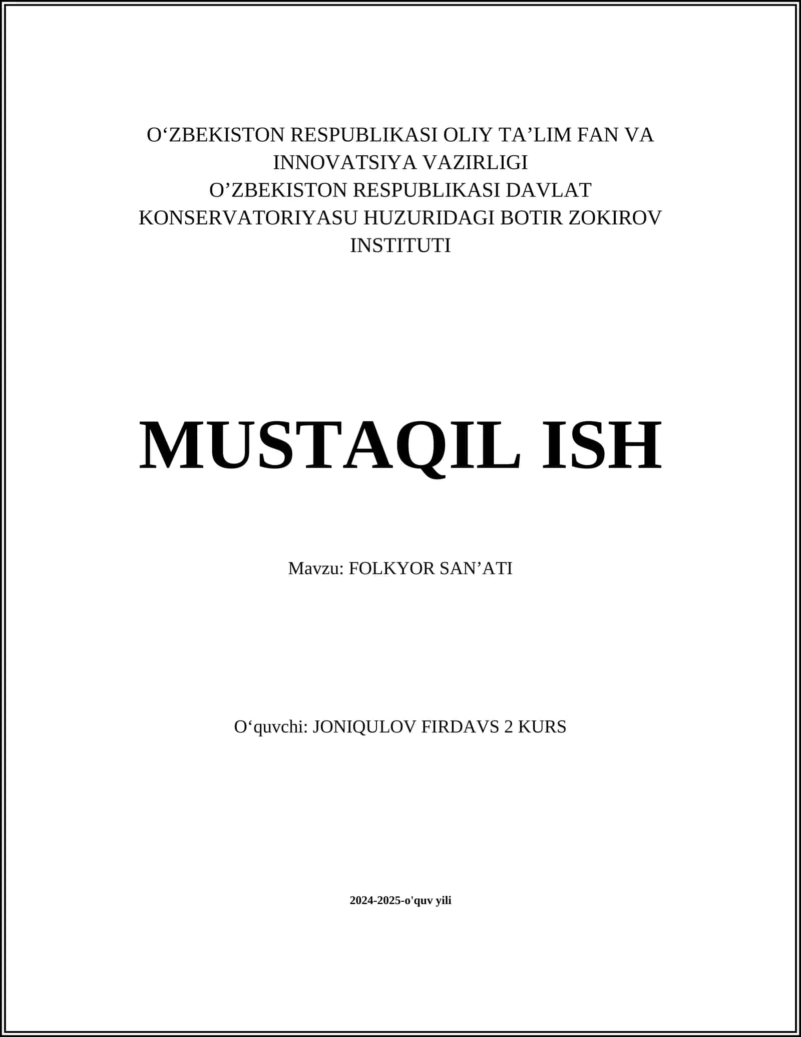 Oʻzbek xalq qoʻshiqlari