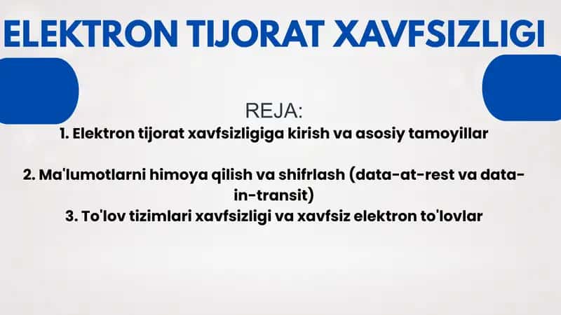 ELEKTRON TIJORAT XAVFSIZLIGI