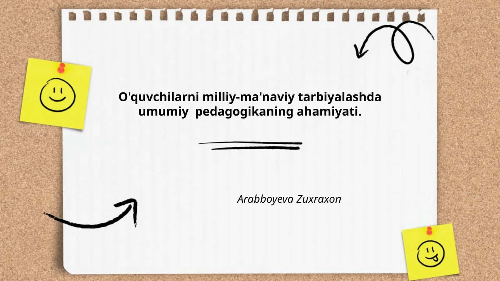 Milliy-ma'naviy tarbiya
