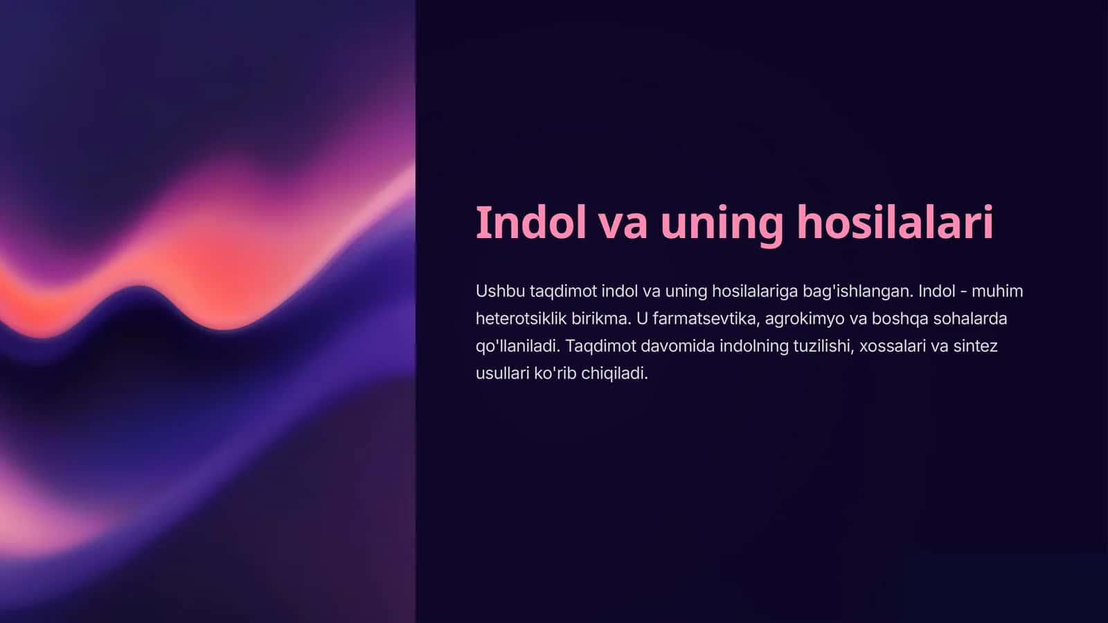 Indol va uning hosilalari