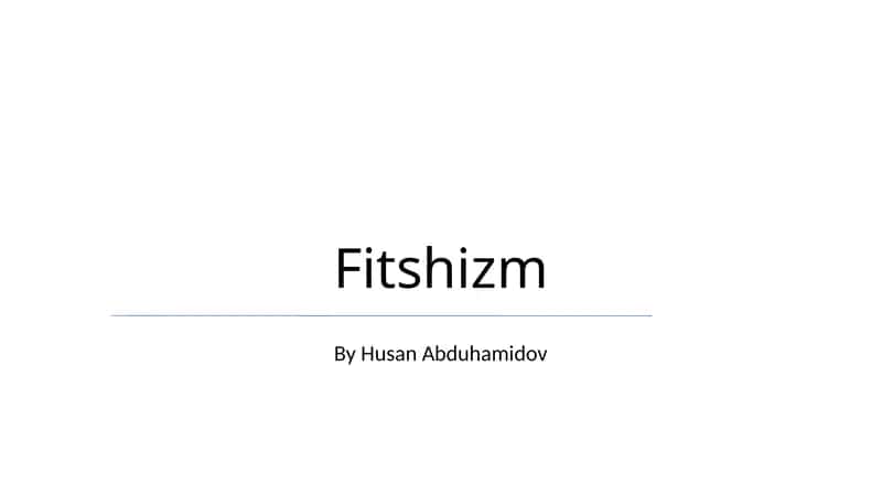 Fitshizm