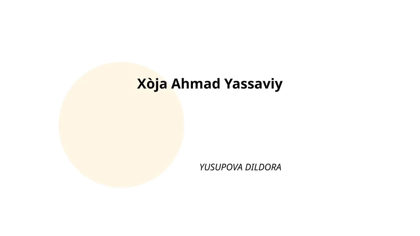 Xòja Ahmad Yassaviy