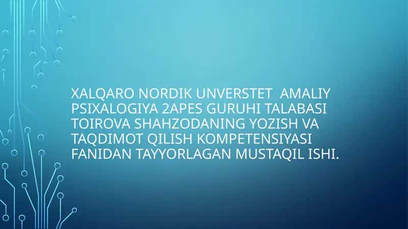 Tezis yozish va uni Rasmiylashtrish