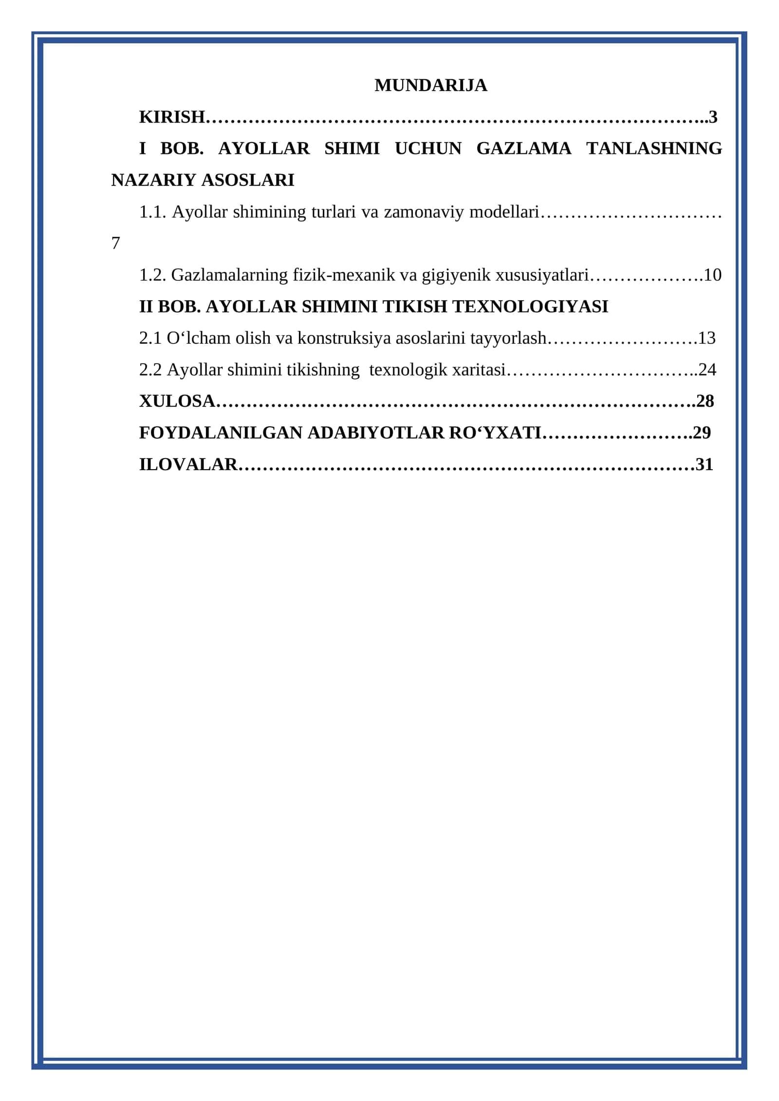AYOLLAR SHIMI UCHUN GAZLAMA TANLASHNING NAZARIY ASOSLARI