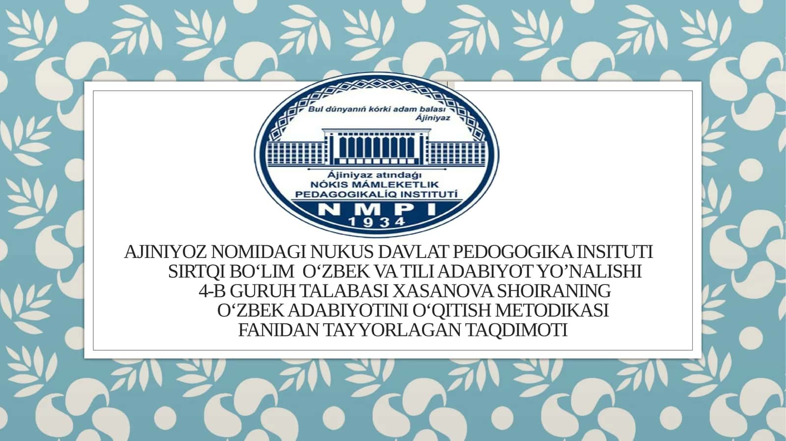 O‘quvchilar bilimin ibaholashda savol va topshiriqlarning o‘rni