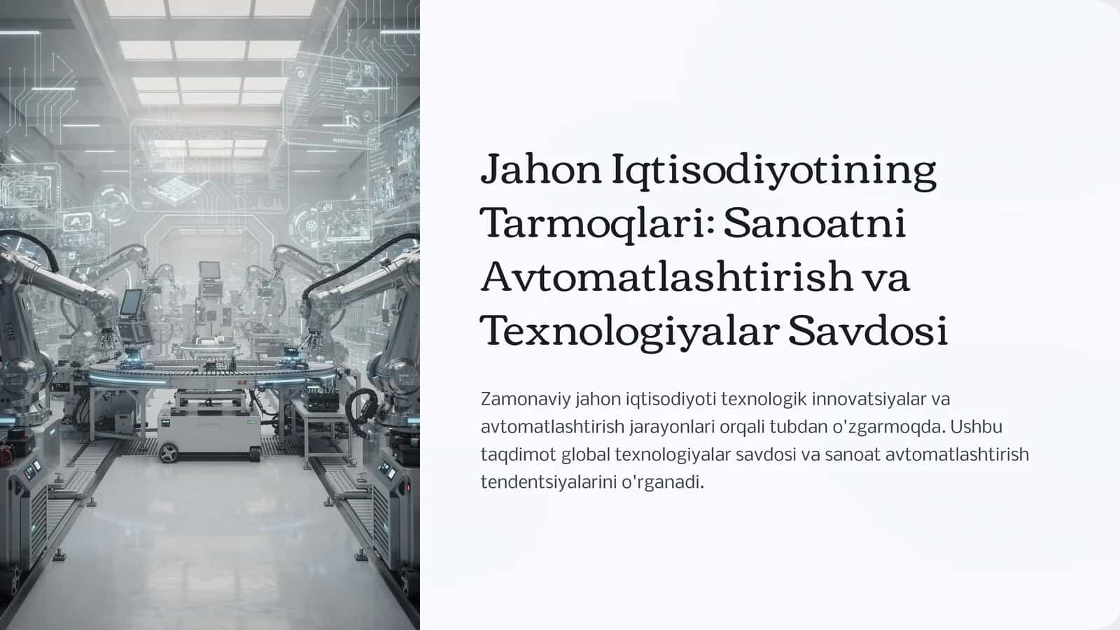Texnik Taraqqiyotning Xalqaro Savdoga Ta'siri Nazariyalari