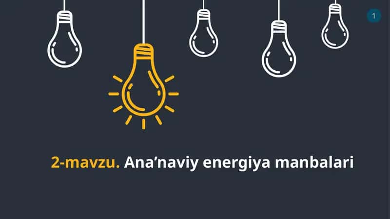 Ana’naviy energiya manbalari