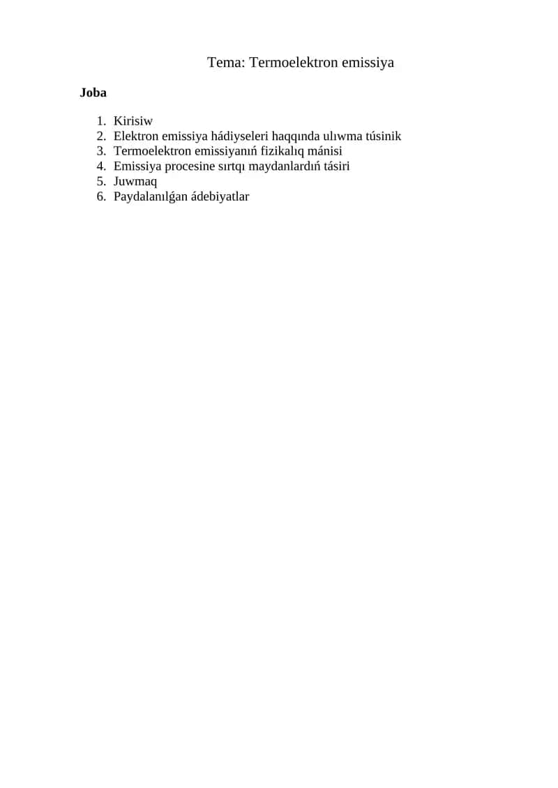Termoelektron emissiya
