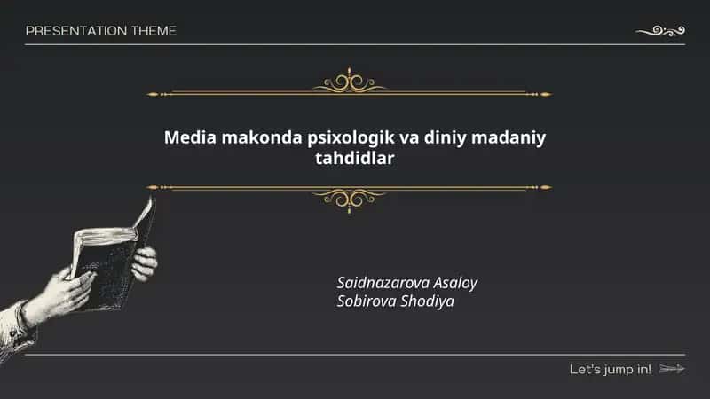 Media makonda psixologik va diniy madaniy tahdidlar