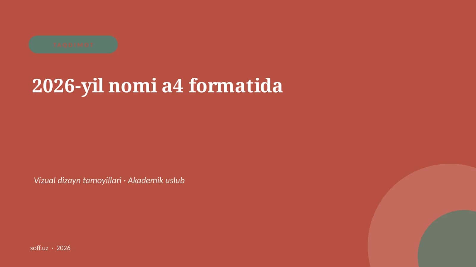 TAQDIMOT 2026-yil nomi a4 formatida