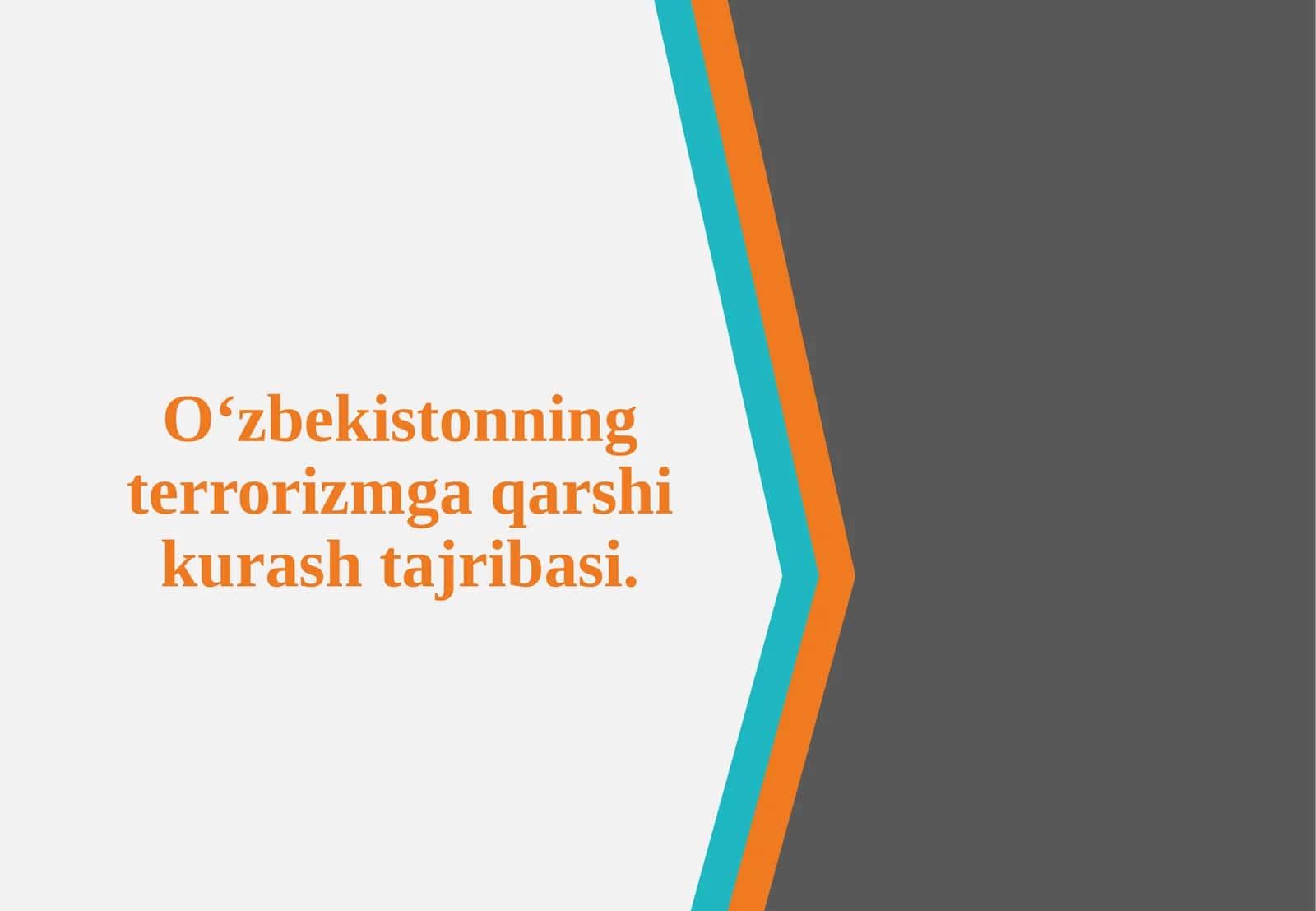 O‘zbekistonning terrorizmga qarshi kurash tajribasi