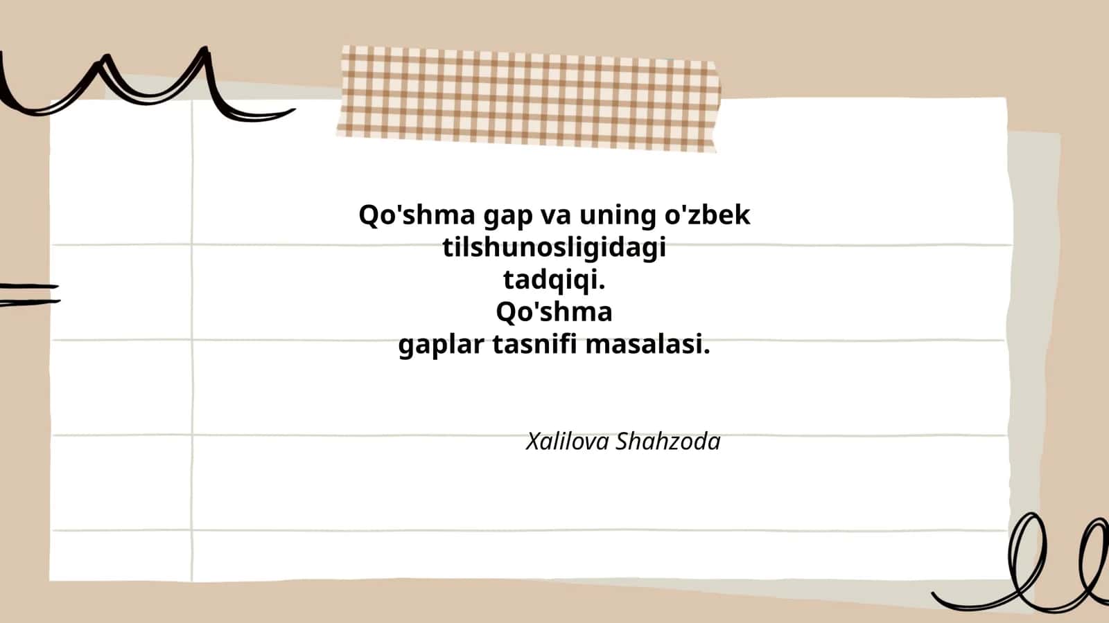 Qo'shma gap va uning o'zbek tilshunosligidagi tadqiqi
