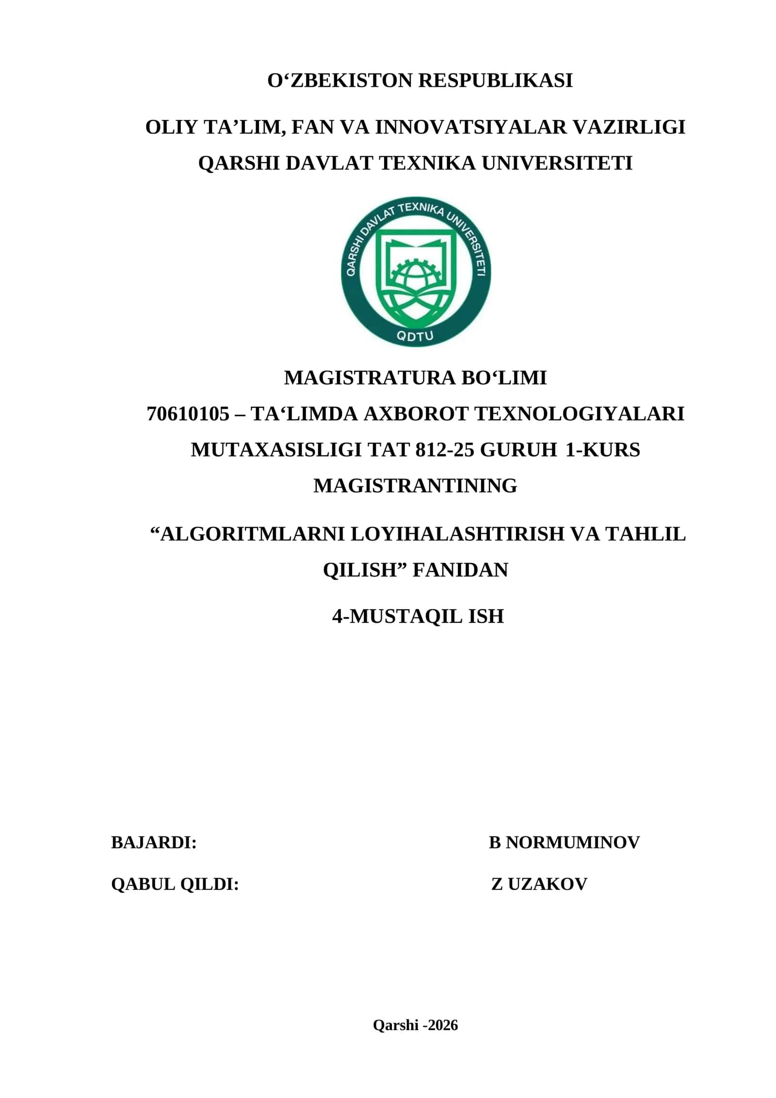 Tartiblash va saralash algoritmlari