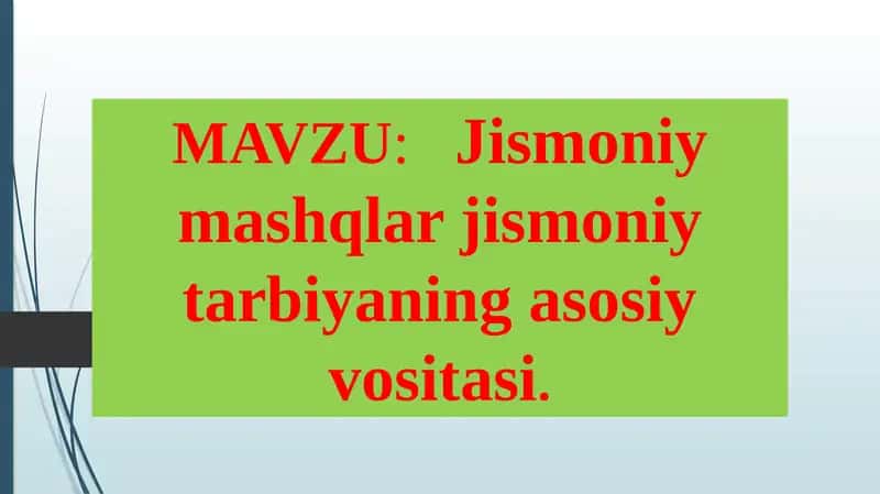 Jismoniy mashqlar