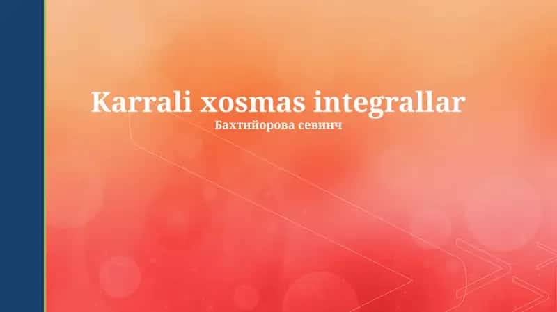 Ko‘p integrallarga kirish