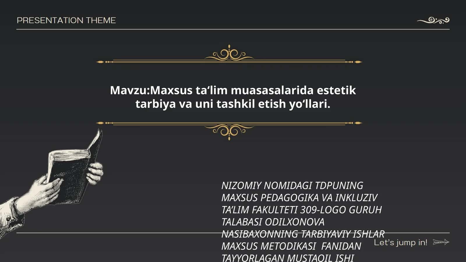 Maxsus ta‘lim muasasalarida estetik tarbiya va uni tashkil etish yo‘llari