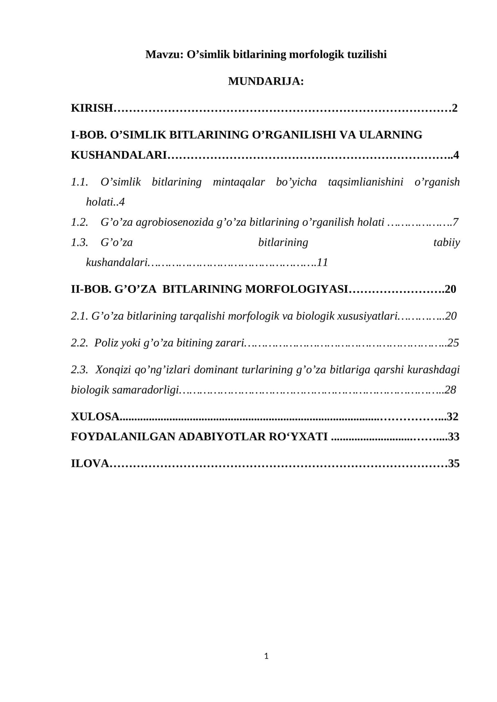 O’simlik bitlarining morfologik tuzilishi