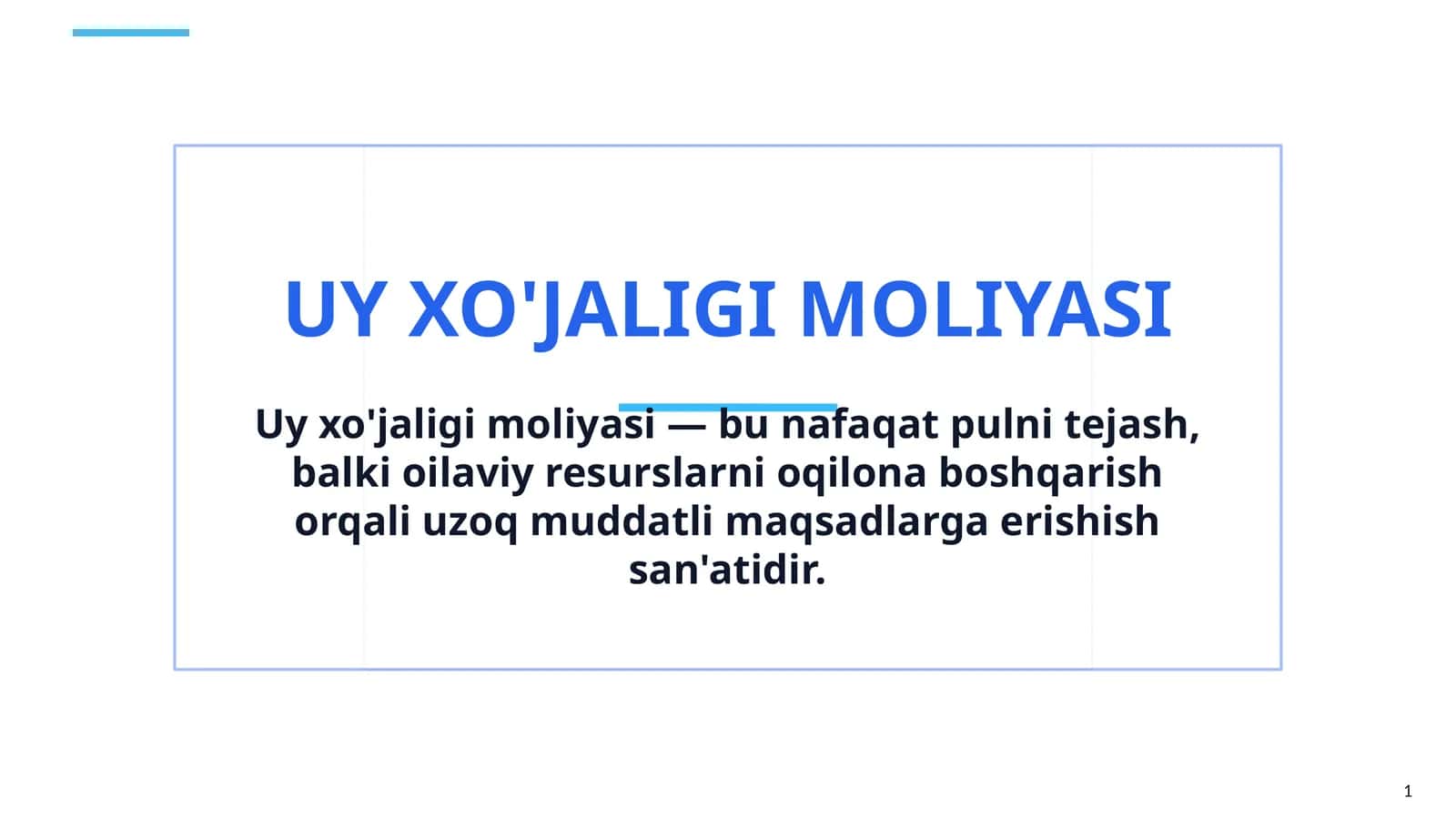 Uy xo'jaligi moliyasi