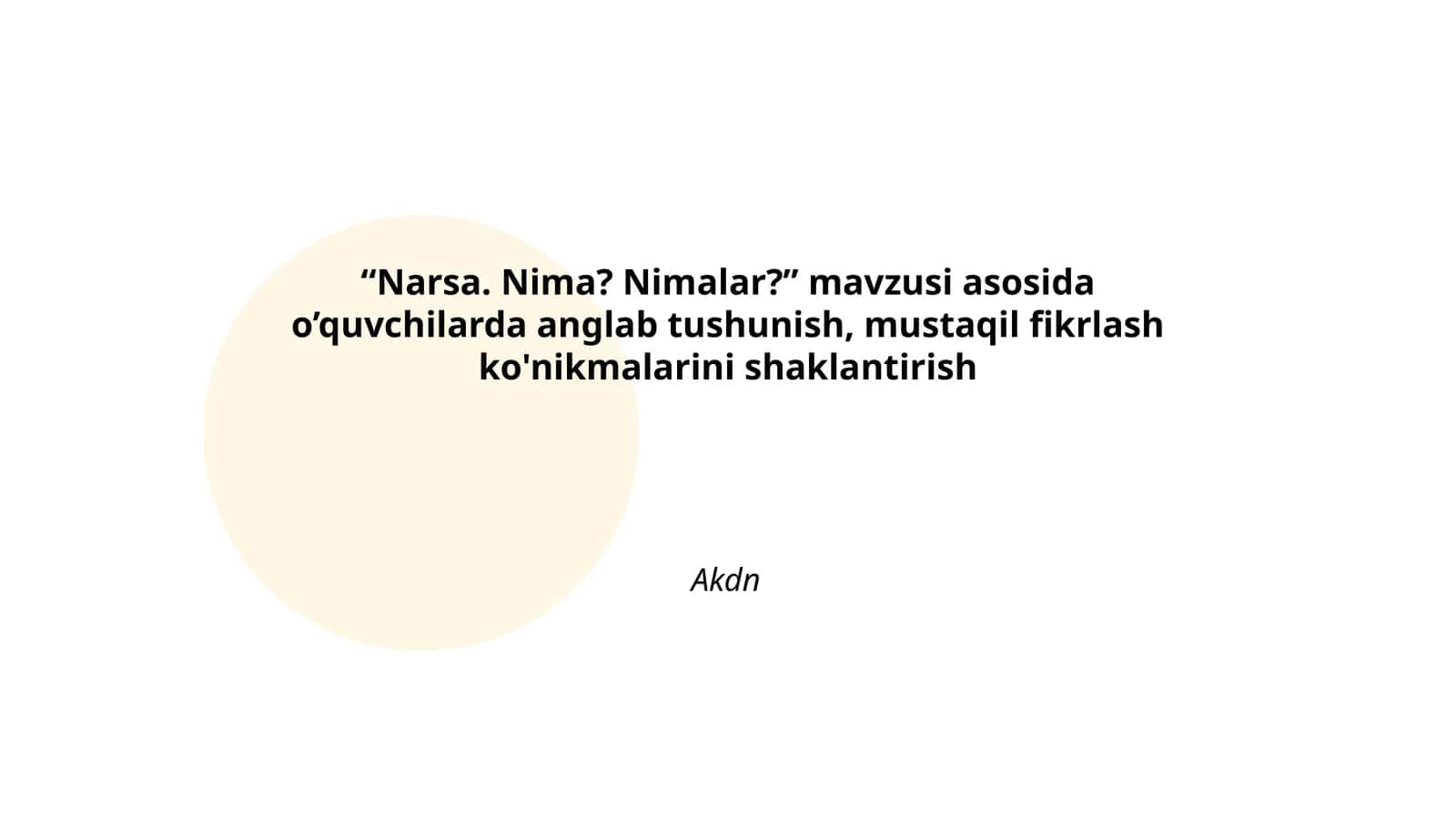 Narsa. Nima? Nimalar?