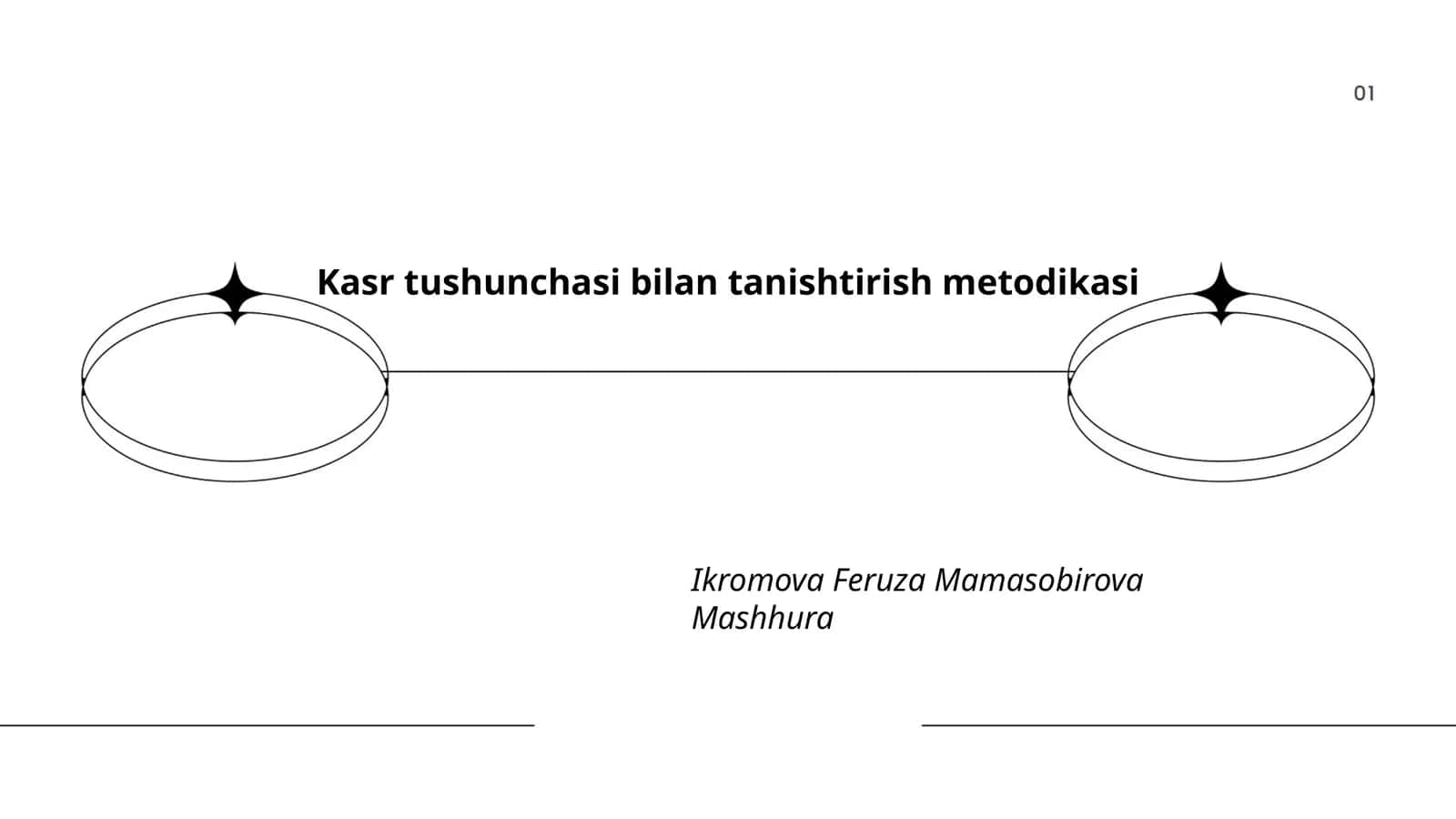 Kasr tushunchasi bilan tanishtirish metodikasi