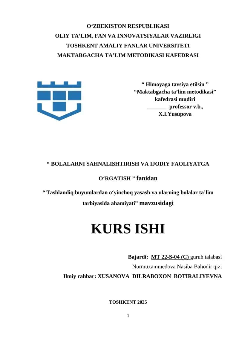 Tashlandiq buyumlardan oʻyinchoq yasash va ularning bolalar taʼlim tarbiyasida ahamiyati12.2.docx