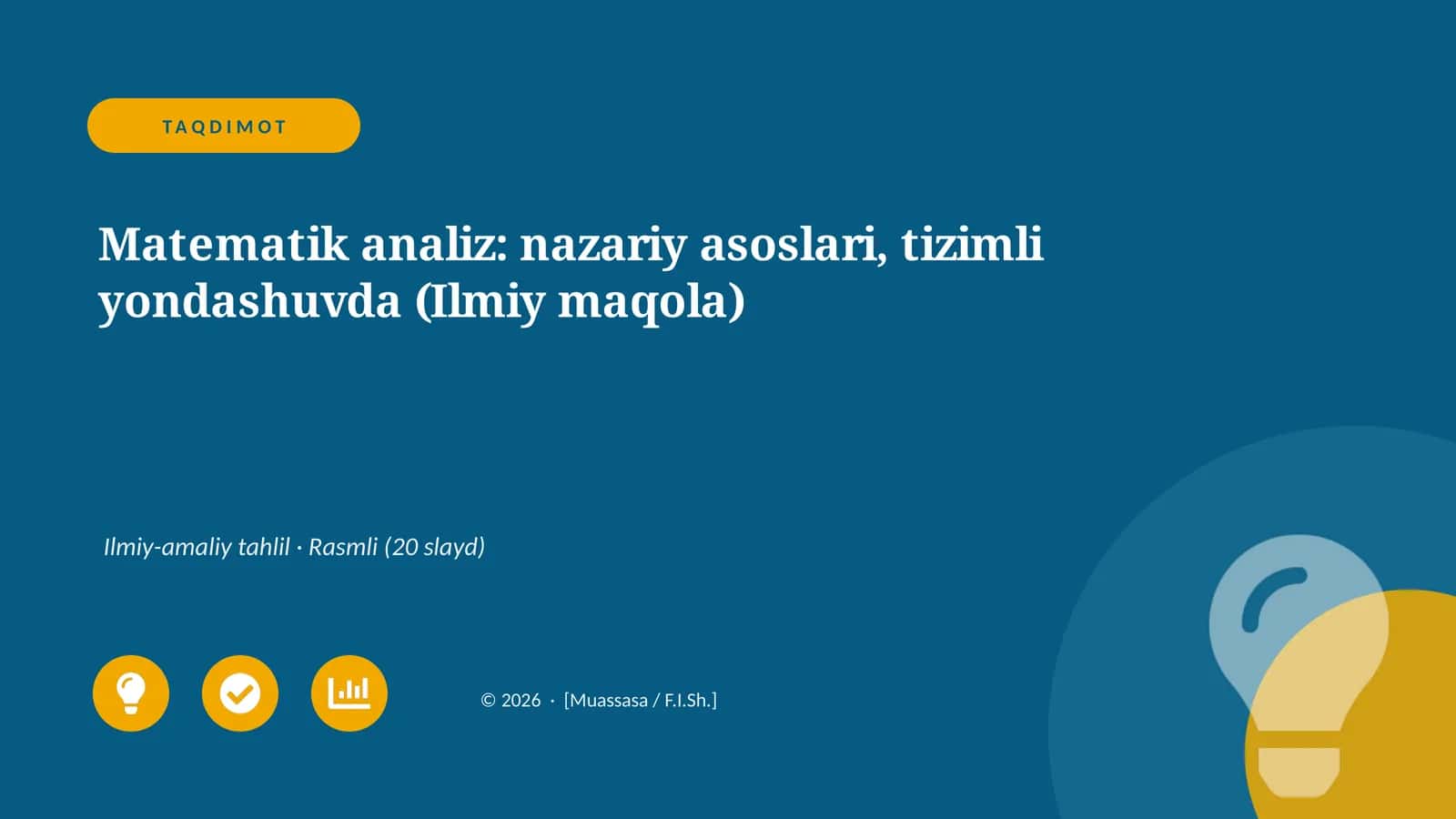 Matematik analiz: nazariy asoslari, tizimli yondashuvda (Ilmiy maqola)