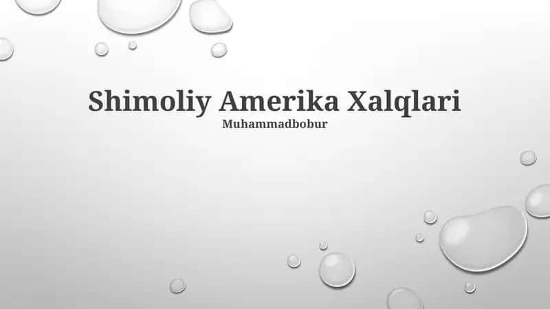 Shimoliy Amerika Xalqlari