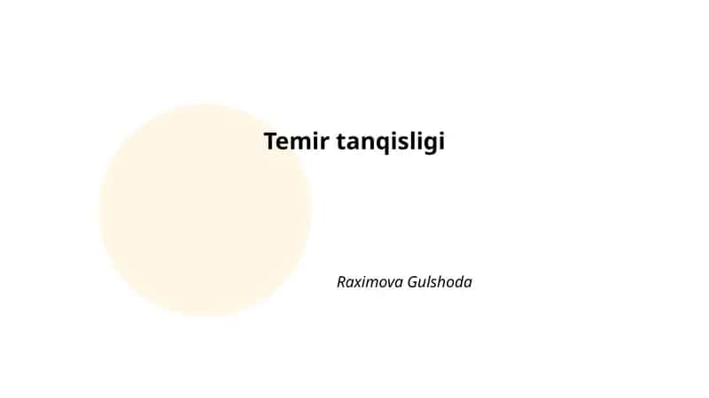 Temir tanqisligi