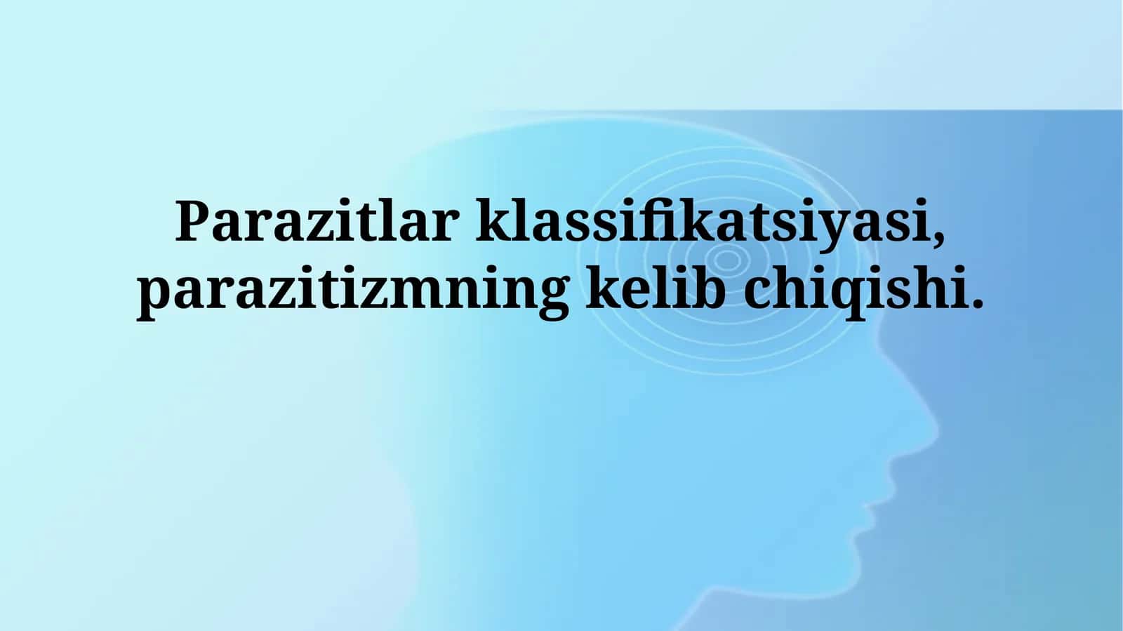 Parazitlar klassifikatsiyasi