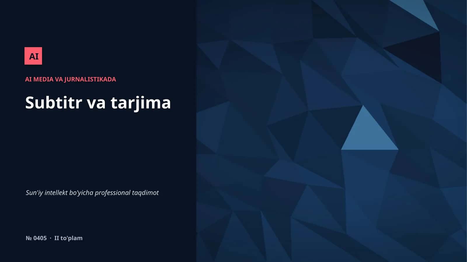 AI MEDIA VA JURNALISTIKADA