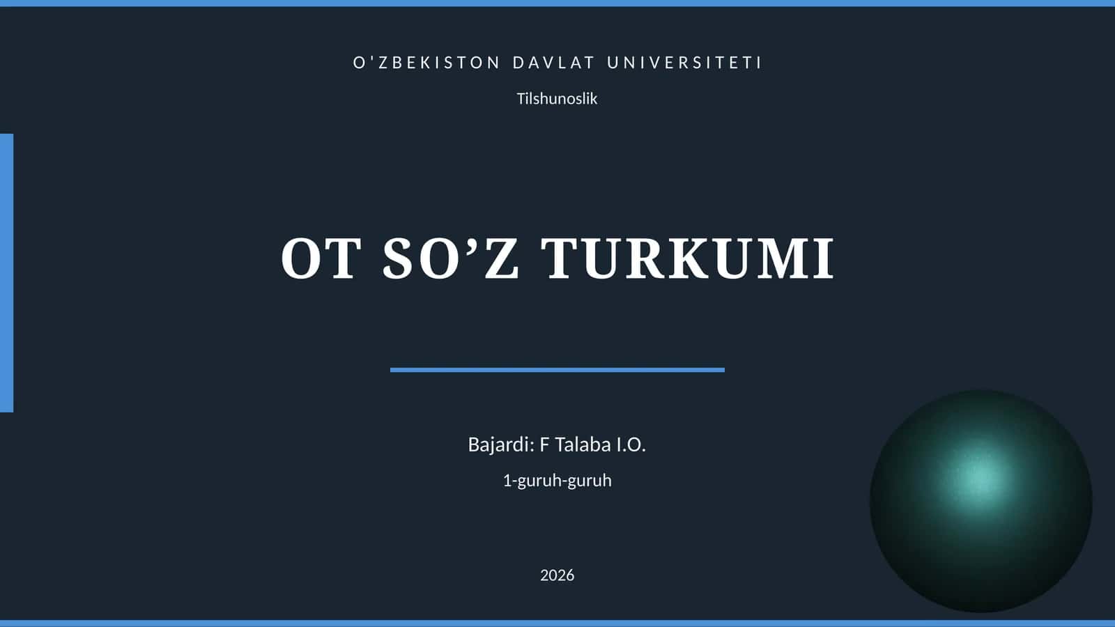 OT SO’Z TURKUMI