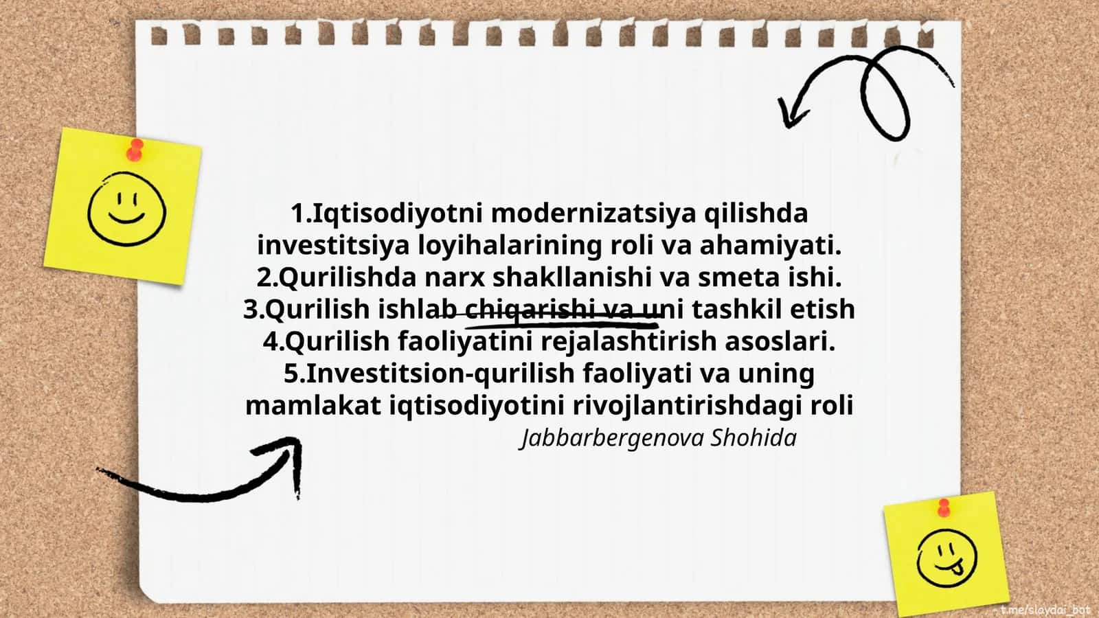 Qurilish sohasidagi investitsiya loyihalari