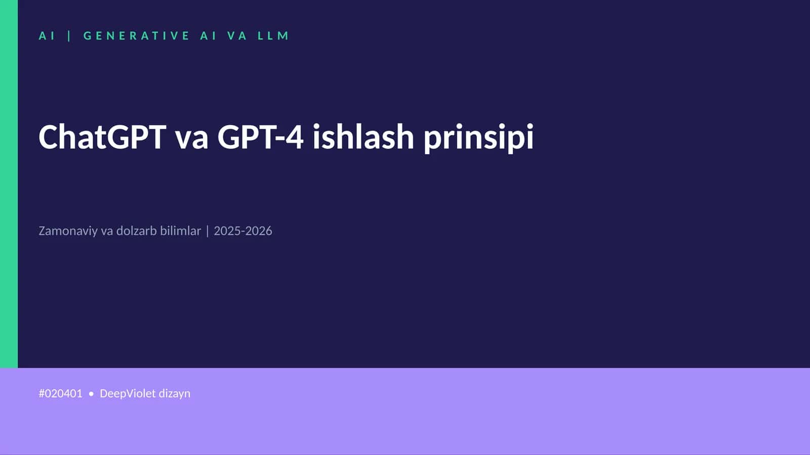 AI | GENERATIVE AI VA LLM