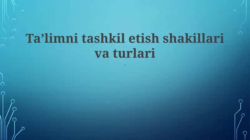 Norasmiy ta'lim