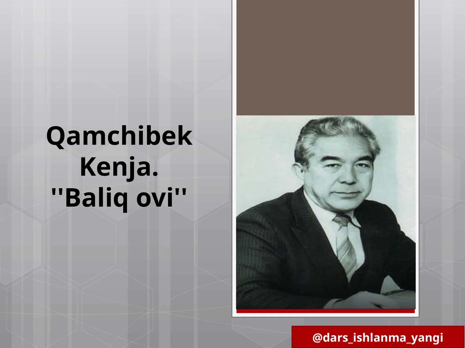 Qamchibek Kenja. ''Baliqovi''