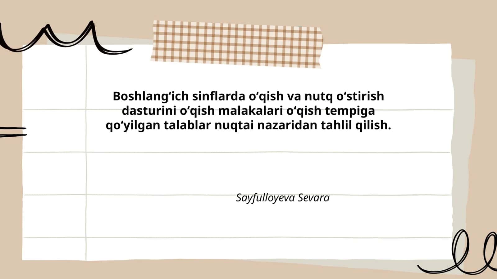Oʻqish malakalari taʼlim standartlari va oʻqish tempiga qoʻyilgan talablarning tahlili