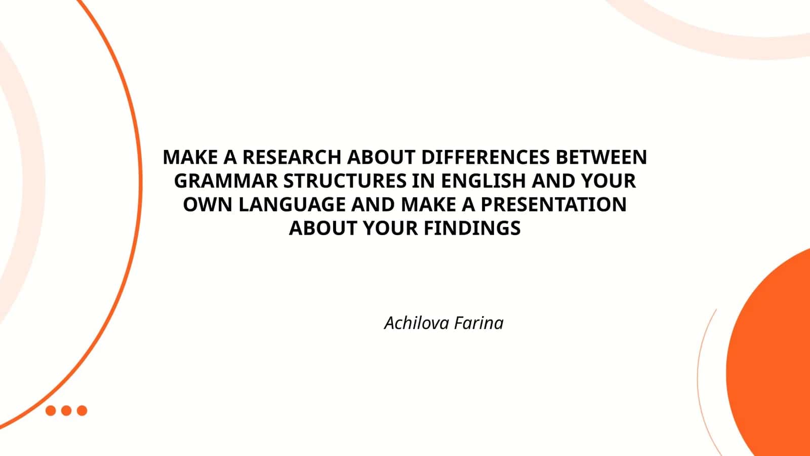 Research on Grammar Structures