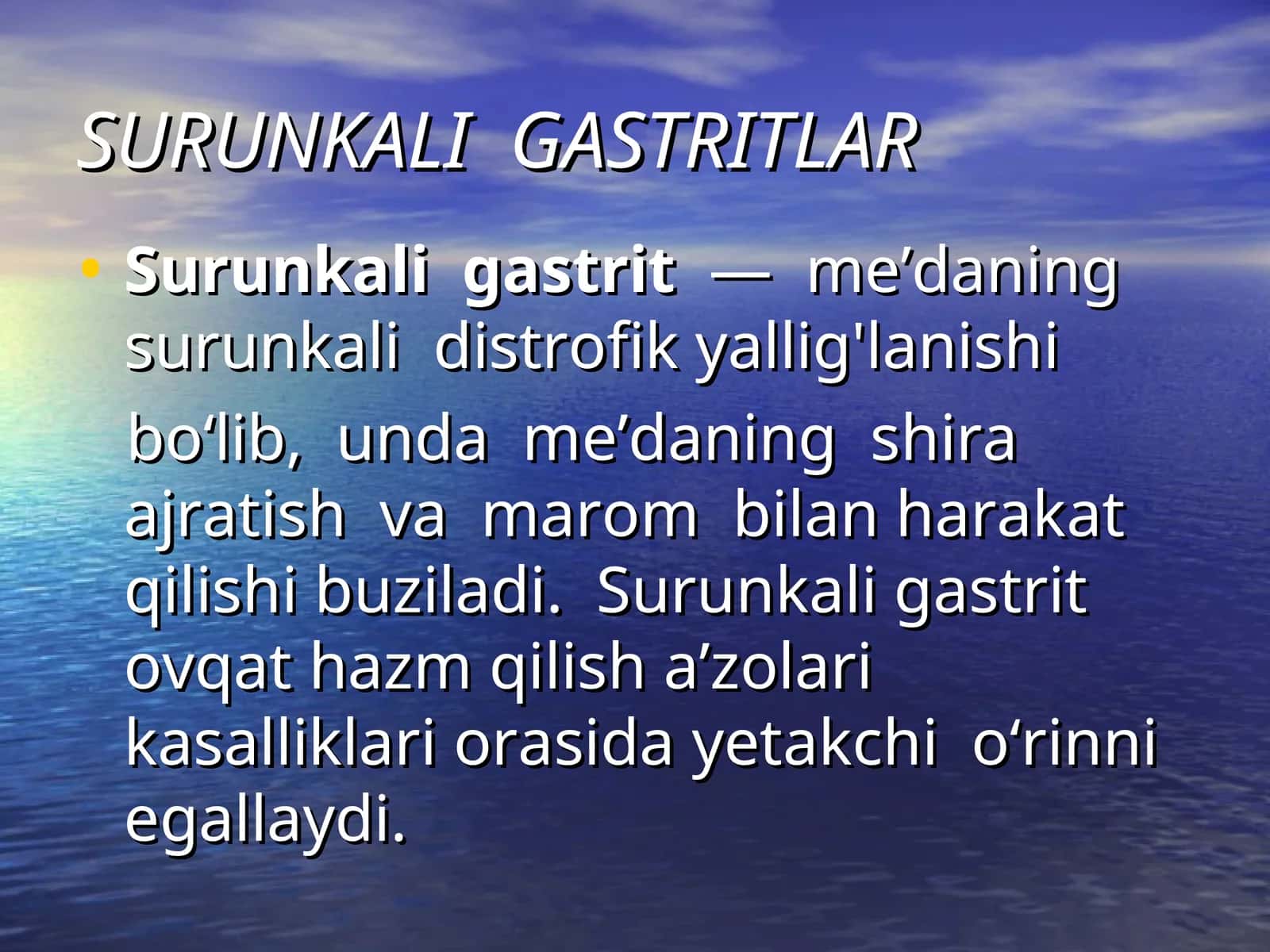 Surunkali Gastritlar