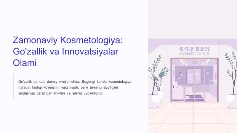 Zamonaviy kosmetologiya