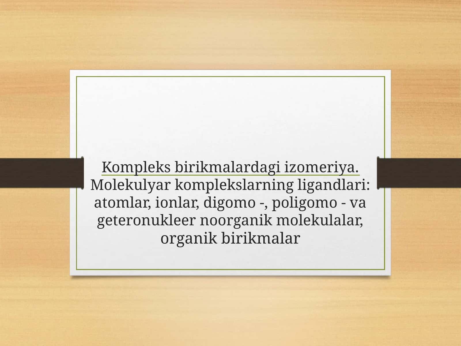 Kompleks birikmalardagi izomeriya