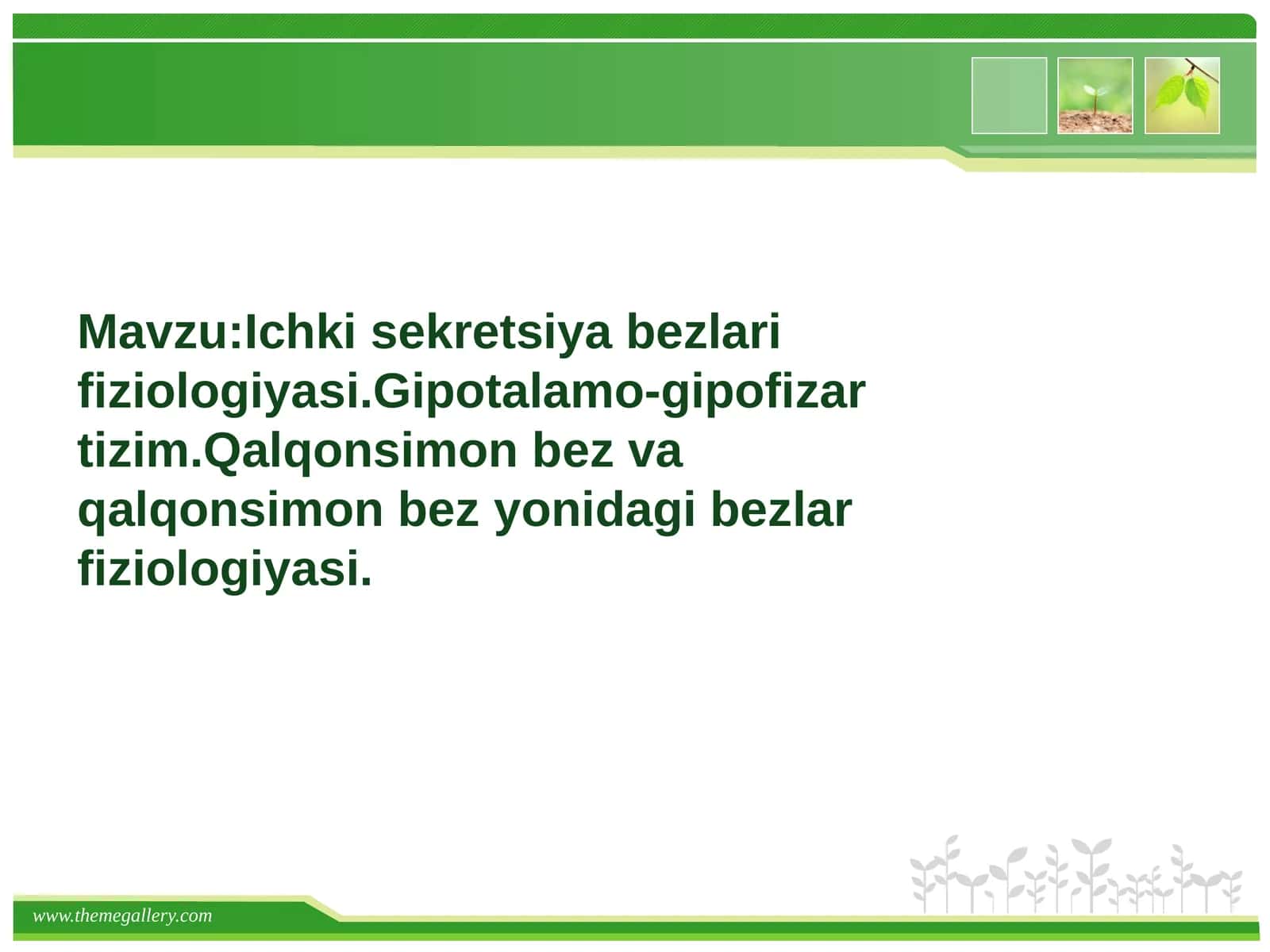 Ichki sekretsiya bezlari fiziologiyasi