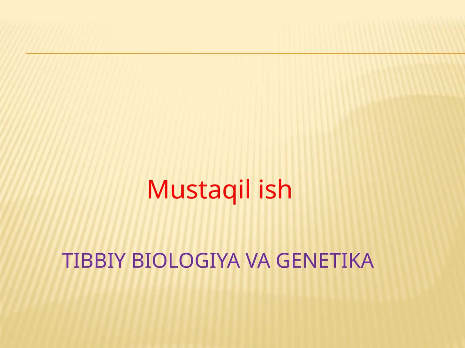 Tibbiy biologiya va genetika