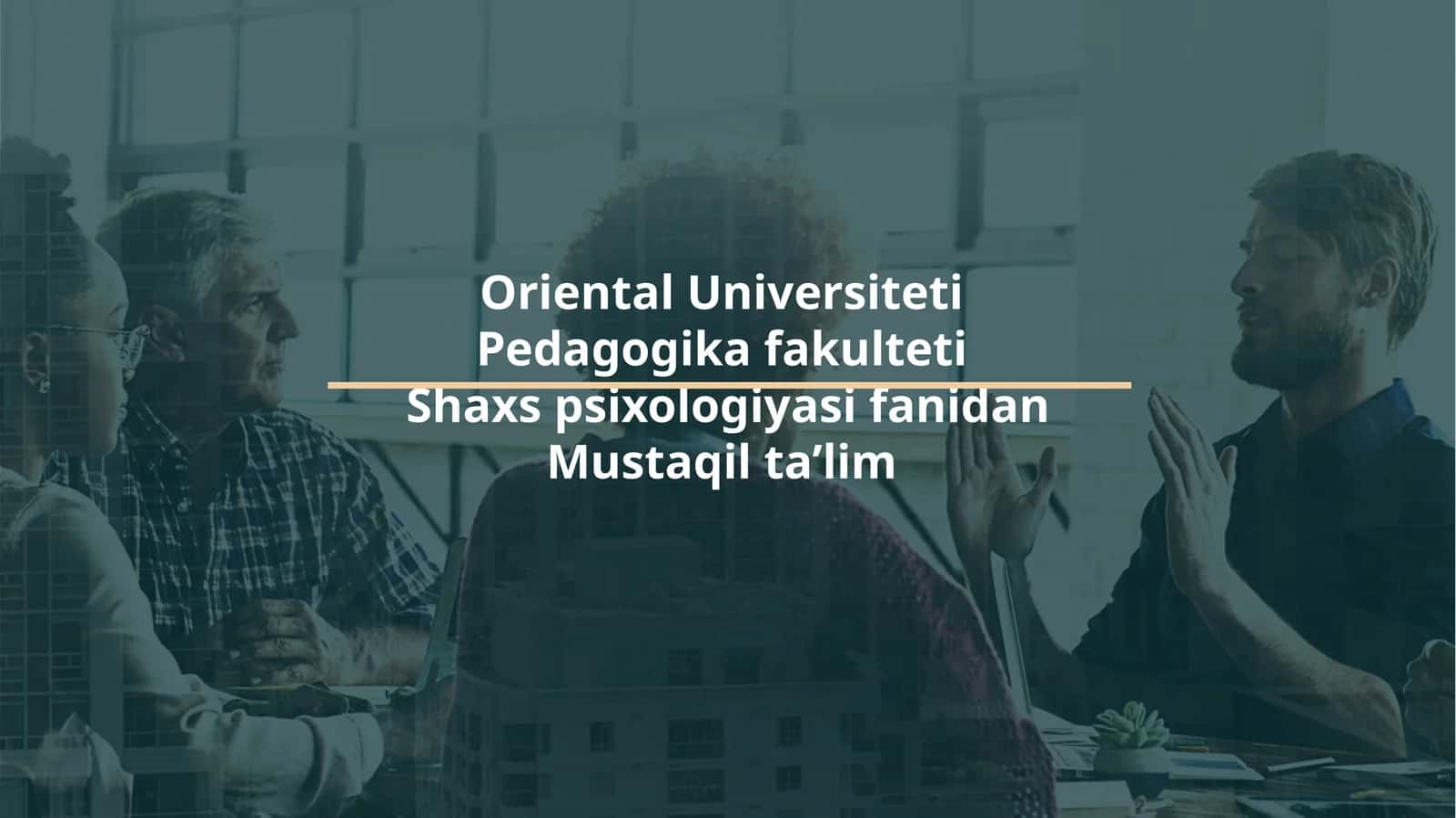 Erkinlik va javobgarlik jihatlarini shaxstanlantirishning o'lchami sifatida