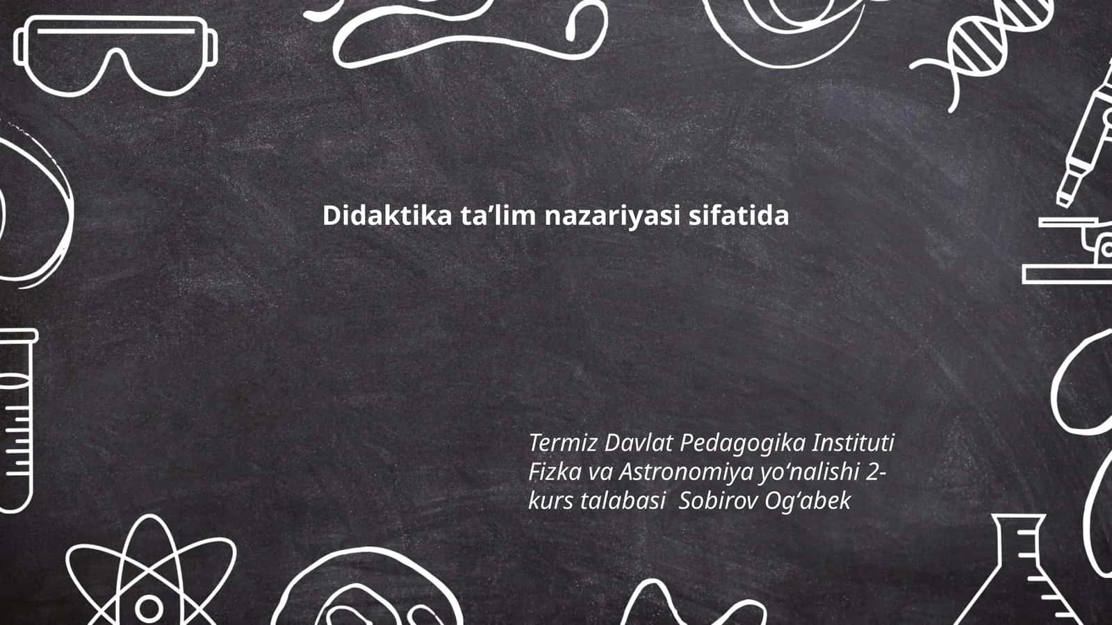 Didaktika taʼlim nazariyasi
