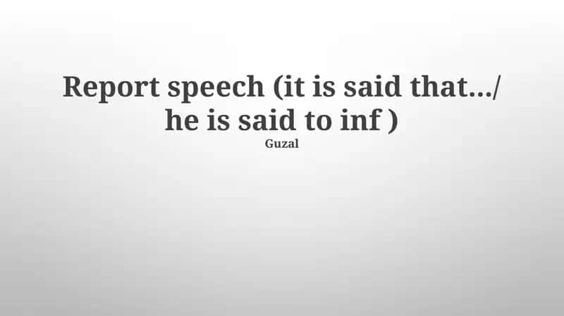 Transforming Direct to Indirect Speech